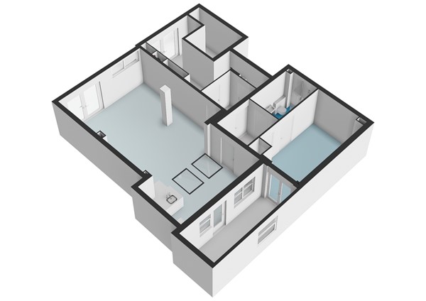 Floorplan - Dwars Bolwerkstraat 3, 2311 KB Leiden